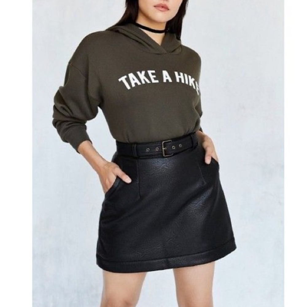 Silence & Noise vegan leather skirt